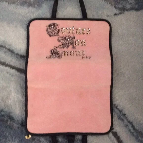 Vtg Y2K Juicy Couture Mon Amour Makeup/Cosmetic/Toiletry Travel Bag w/Handles